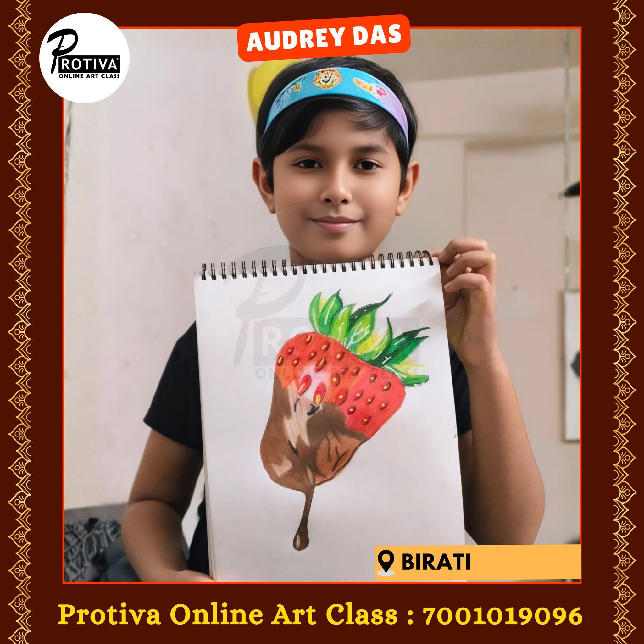 Chocolate Strawberry by a Protiva Online Art Class student