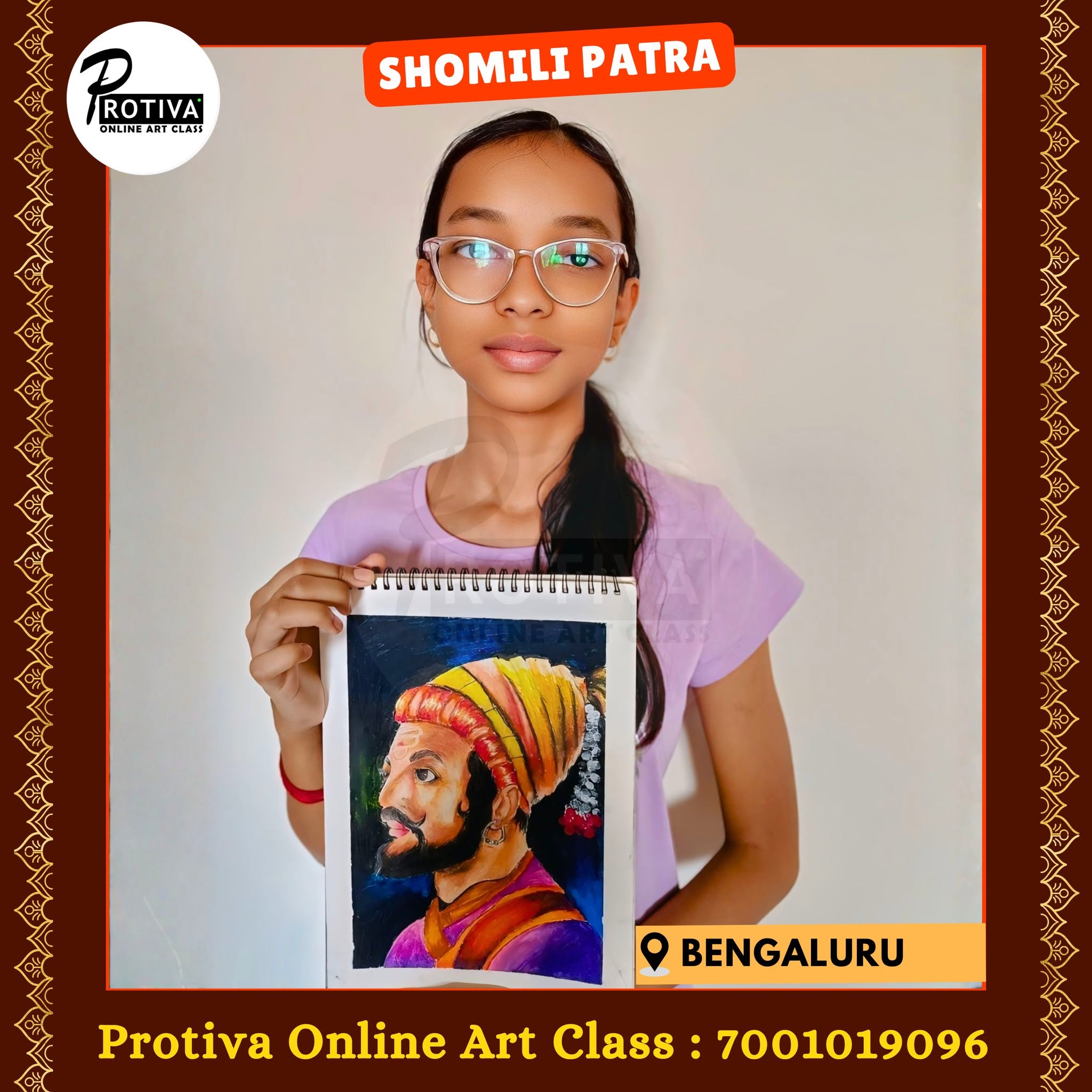 Historical Portrait by a Protiva Online Art Class student